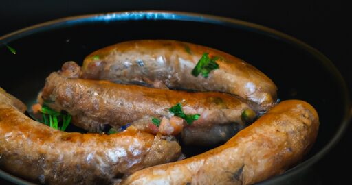 Kuřecí salsiccia na grilu.