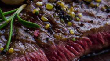 Argentinský steak s chimichurri sosou.