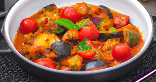Ratatouille s grilovanými kuřecími prsy