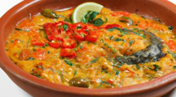 Tradiční brazilský rybí guláš Moqueca