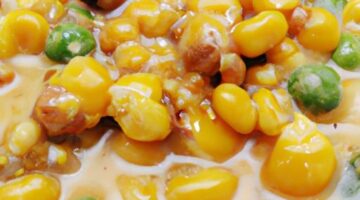 Ořechový kukuřičný curry s hráškem