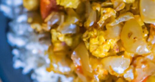 Veganské aloo gobi s rýží