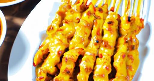Indonéská kuřecí satay s arašídovou omáčkou