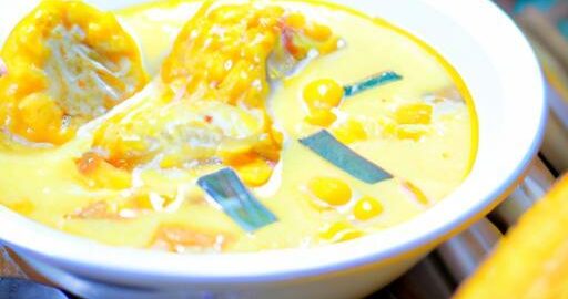 Pikantní kukuřičná polévka s kokosem