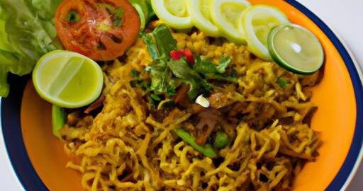 Indonéský nudlový pokrm Mie Goreng
