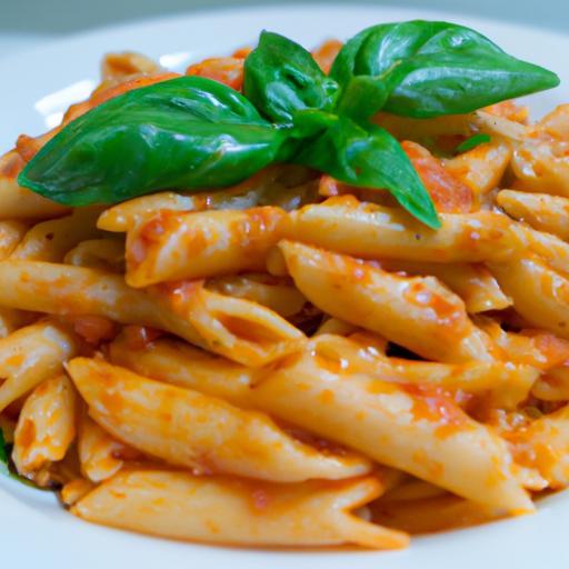 Penne alla napoletana s bazalkou