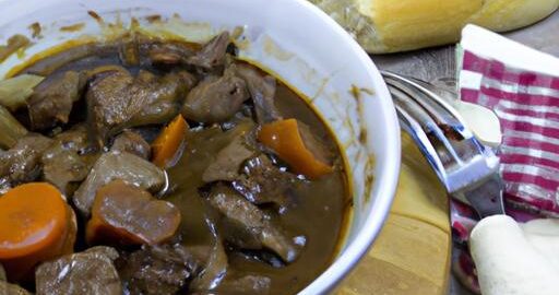 Hovězí bourguignon s bagetou