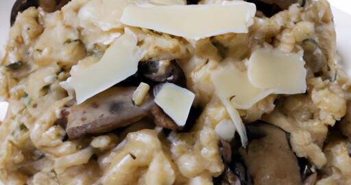Houbový risotto s parmezánem