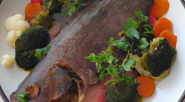 Pečený kapr se zeleninovým pyré