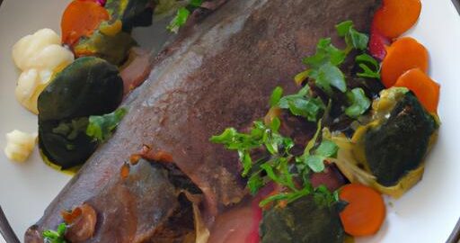 Pečený kapr se zeleninovým pyré