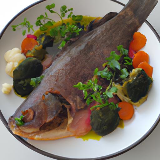 Pečený kapr se zeleninovým pyré