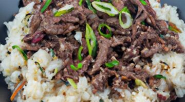 Korejský bulgogi s rýží