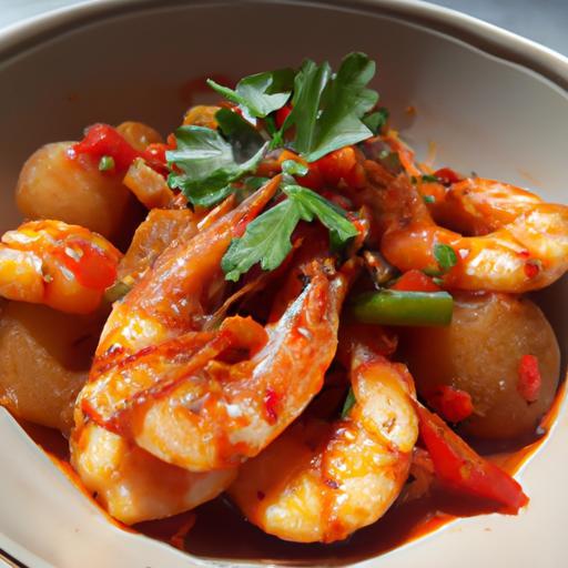 Pikantní krevetový bobó s maniokem