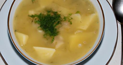 Staročeská bramborová polévka s koprem