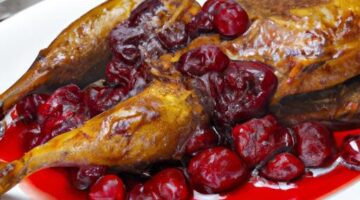 Pečená kachna s brusinkovým džemem