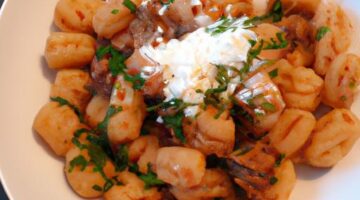 Krkovička se zeleninovými noky