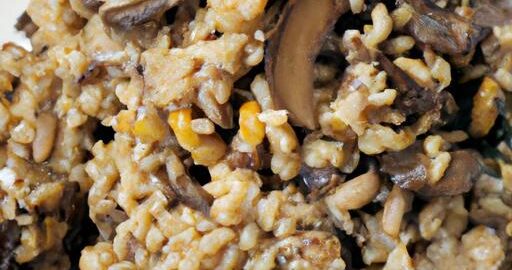 Pečené ječmenné risotto s hříbky