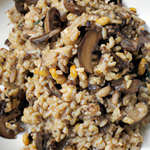 Pečené ječmenné risotto s hříbky